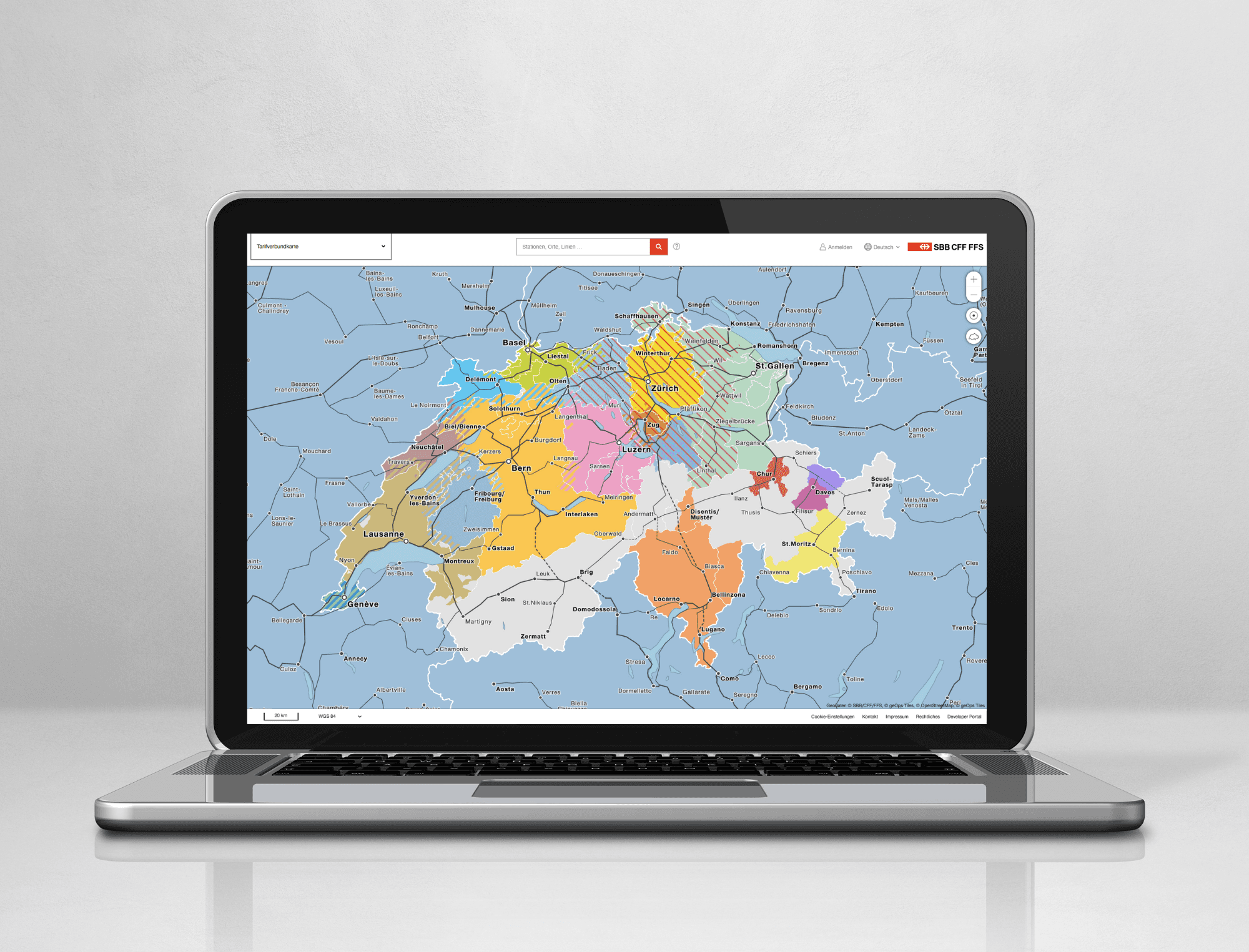 Digital, interaktiv und aktuell: die Tarifverbundkarte der Schweiz.